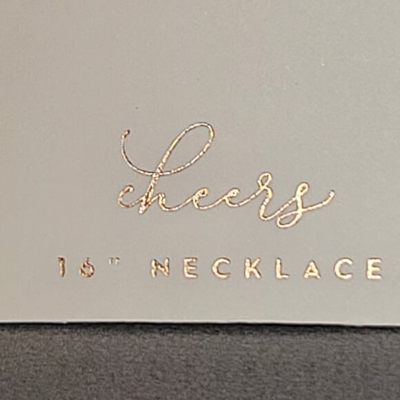 16" Initial M Necklace Rose Gold Tone Small Rhinestone Charm New Lauren Conrad - Picture 6 of 7